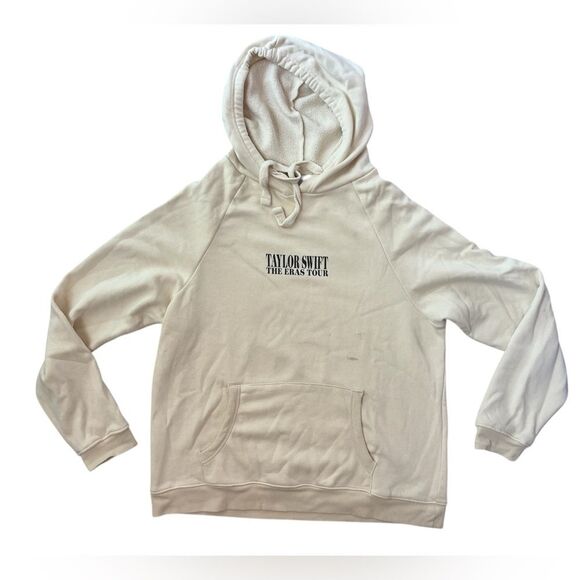 TAYLOR SWIFT THE ERAS TOUR CREAM HOODIE SWEATSHIRT WOMENS LARGE - Picture 2 of 8